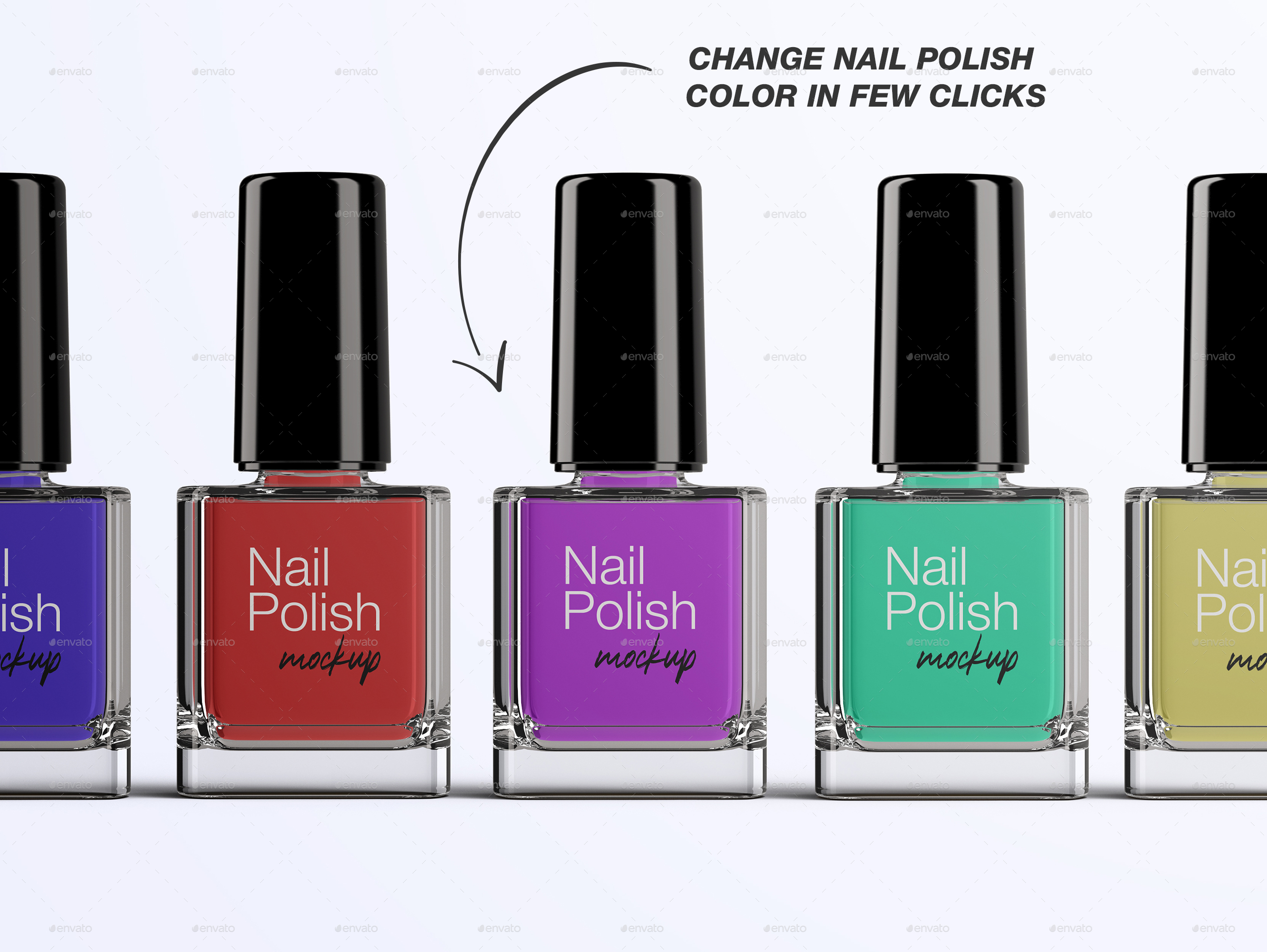 Nail Polish Bottle Mockup Pack, Graphics GraphicRiver